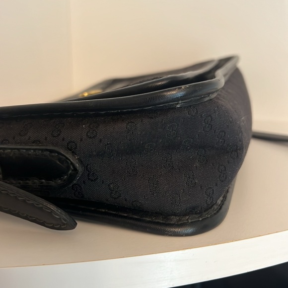 GUCCI black canvas and leather crossbody vintage purse bag - Picture 15 of 17